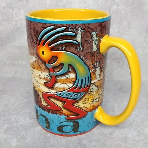 Jerome Arizona Mug Kokopelli Fertility Deity Glazed Beautiful Unique Collectable - Picture 2 of 6